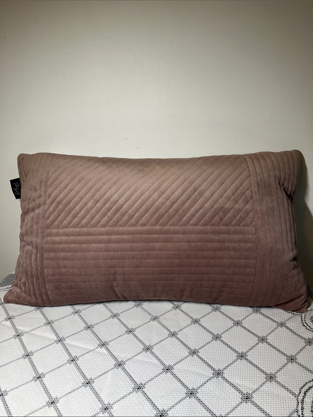 New Feather Plush Quilted Rectangular Pillow in Mauve
SOHO LIVING